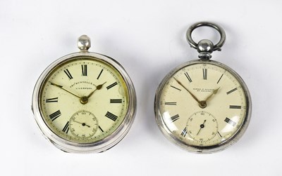 Lot 984 - Two Victorian hallmarked silver open faced...