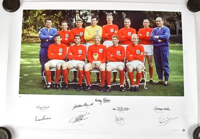 Lot 785 - WORLD CUP 1966; a colour poster of the England...