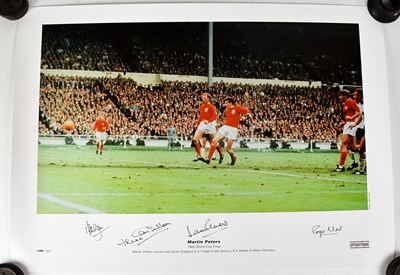 Lot 557 - WORLD CUP 1966; a colour poster of Martin...