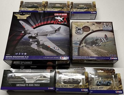 Lot 169 - CORGI; military vehicles and aeroplanes, to...