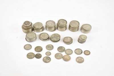 Lot 611 - A selection of Victorian and later silver...