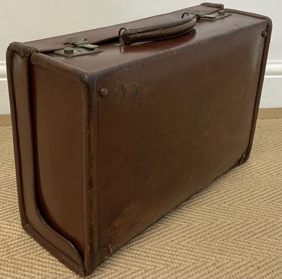 Lot 50 - A brown leather solicitor's case with integral...