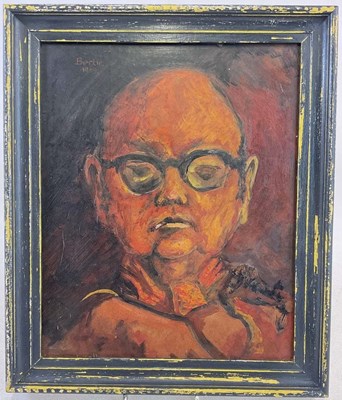 Lot 472 - UNATTRIBUTED; oil on board, Bertie, portrait,...