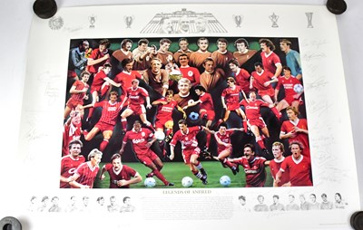 Lot 771 - LIVERPOOL FC; a colour poster, 'Legends of...