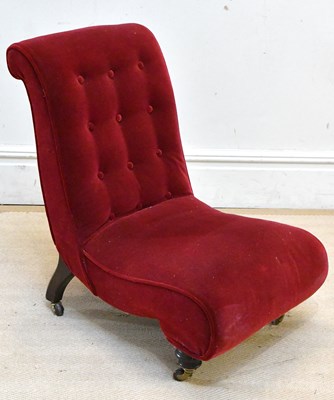 Lot 204 - CORNELIUS V SMITH; a Victorian nursing chair,...