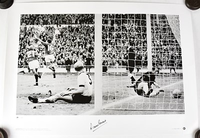 Lot 554 - MARTIN PETERS; a black and white poster,...