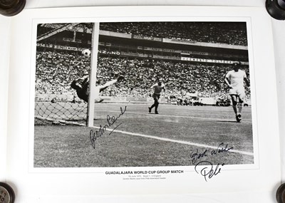 Lot 555 - PELE; a black and white poster,'Guadalajara...