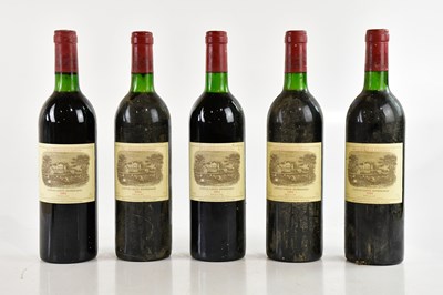 Lot 723 - RED WINE; five bottles Chateau Lafite...