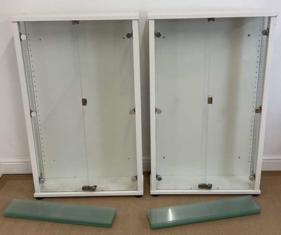 Lot 845 - A pair of lockable display cabinets, 112 x 68...