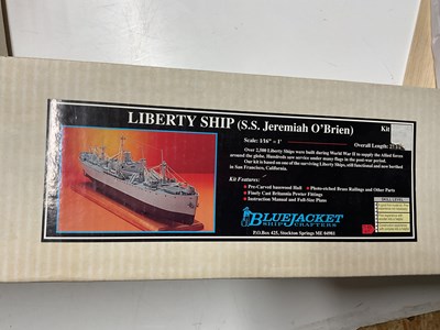 Lot 183 - BLUE JACKET; a large wooden model kit to build...