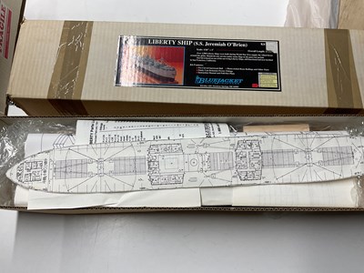 Lot 183 - BLUE JACKET; a large wooden model kit to build...