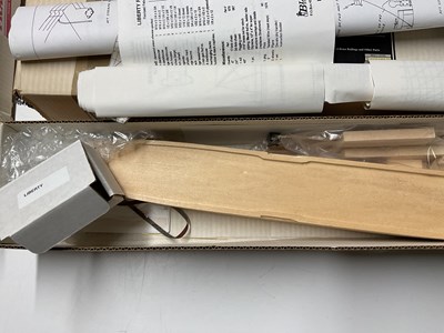 Lot 183 - BLUE JACKET; a large wooden model kit to build...