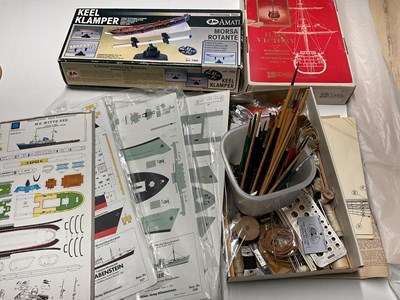 Lot 183 - BLUE JACKET; a large wooden model kit to build...