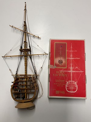 Lot 183 - BLUE JACKET; a large wooden model kit to build...