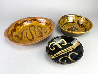 Lot 475 - Winchcombe Pottery; a trio of early oval...