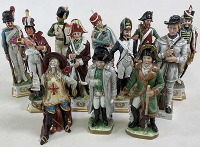 Lot 91 - A group of Continental porcelain military...