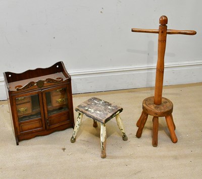 Lot 1237 - A late Victorian oak smoker's cabinet, with a...