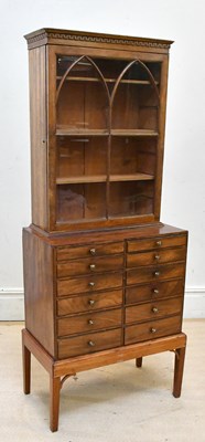 Lot 135 - A mahogany cabinet and associated specimen...