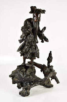 Lot 1039 - A large and impressive Chinese root wood...