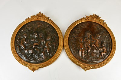 Lot 1228 - AFTER LOUIS BEATAUX; a pair of French bronze...