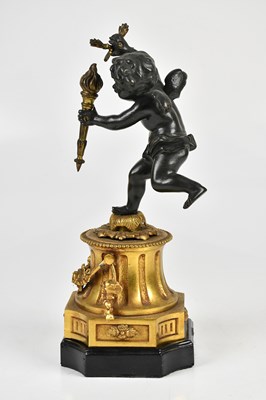 Lot 1385 - A 19th century style bronze model of a cherub...