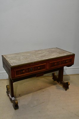 Lot 92 - A late 19th century Continental inlaid side...