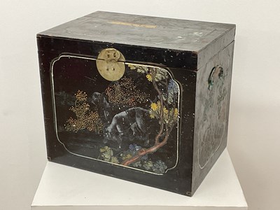 Lot 381 - An early 20th century lacquered rectangular...