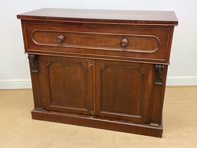 Lot 774 - A 19th century mahogany secretaire desk with a...