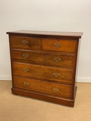 Lot 789 - A 19th century mahogany chest of two short...