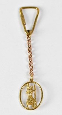 Lot 930 - CROP & FARR; a 9ct yellow gold keyring...