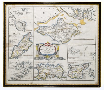 Lot 905A - ROBERT MORDEN; a hand coloured engraved map of...