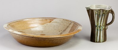 Lot 299 - JANE HAMLYN (born 1940); a salt glazed dish...