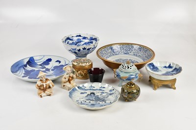 Lot 1145 - A collection of Japanese ceramics and...